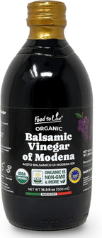 Food To Live Organic Balsamic Vinegar of Modena, 500 ml – Italian, Unfiltered, Unpasteurized, Aceto Balsamico di Modena IGP, Non-GMO, Vegan (Pack of 1)