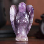 Artistone Amethyst Crystal Guardian Angel Figurines Gemstone Pocket Angel Chakra Stone Statue Handcraft Reiki Gifts for Healing Meditation Balancing Collection(2 Inches)