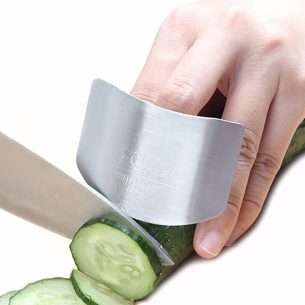 Stainless Steel Finger Guards for Cutting, Hand Protector Finger Protector Avoid Injury When Cutting Vegetables, Meat, Slicing and Dicing Safe Chopping Tools.