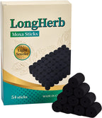Smokeless Moxa Sticks 54 Rolls,No Smoke is Produced During Moxibustion,Handmade 10-Years 60:1 Purity Wormwood for Moxibustion