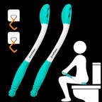 Toilet Aids Wiping Long Reach （2 Pack）Comfort Wipe Wand Bottom Buddy Toilet Self Tissue Aids for Toileting ,Help Wipe Butt for Overweight People，Limited Mobility,Elderly, Pregnancy,with hooks.