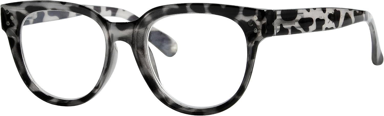 Eyekepper Oversize Reading Glasses Women Stylish Readers - Grey Tortoise +0.50