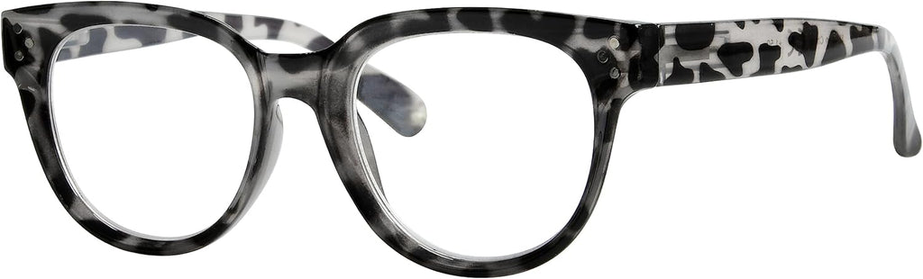 Eyekepper Oversize Reading Glasses Women Stylish Readers - Grey Tortoise +1.75