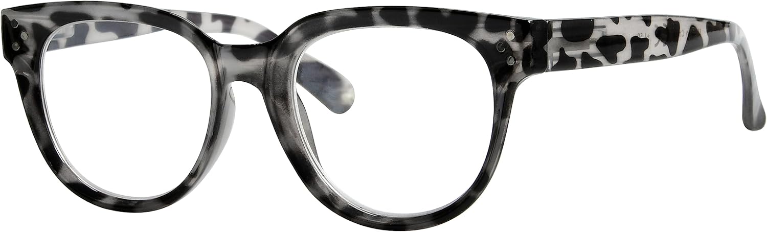 Eyekepper Oversize Reading Glasses Women Stylish Readers - Grey Tortoise +1.75