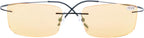 CessBlu Rimless UV Blue Light Filter Glasses Titanium Computer Eyeglasses Men Reading