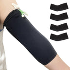 PICC Line Cover (4 PCS) Adult PICC Line Arm Cover Sleeve for Upper Arm Circumference Black -Breathable and Elastic