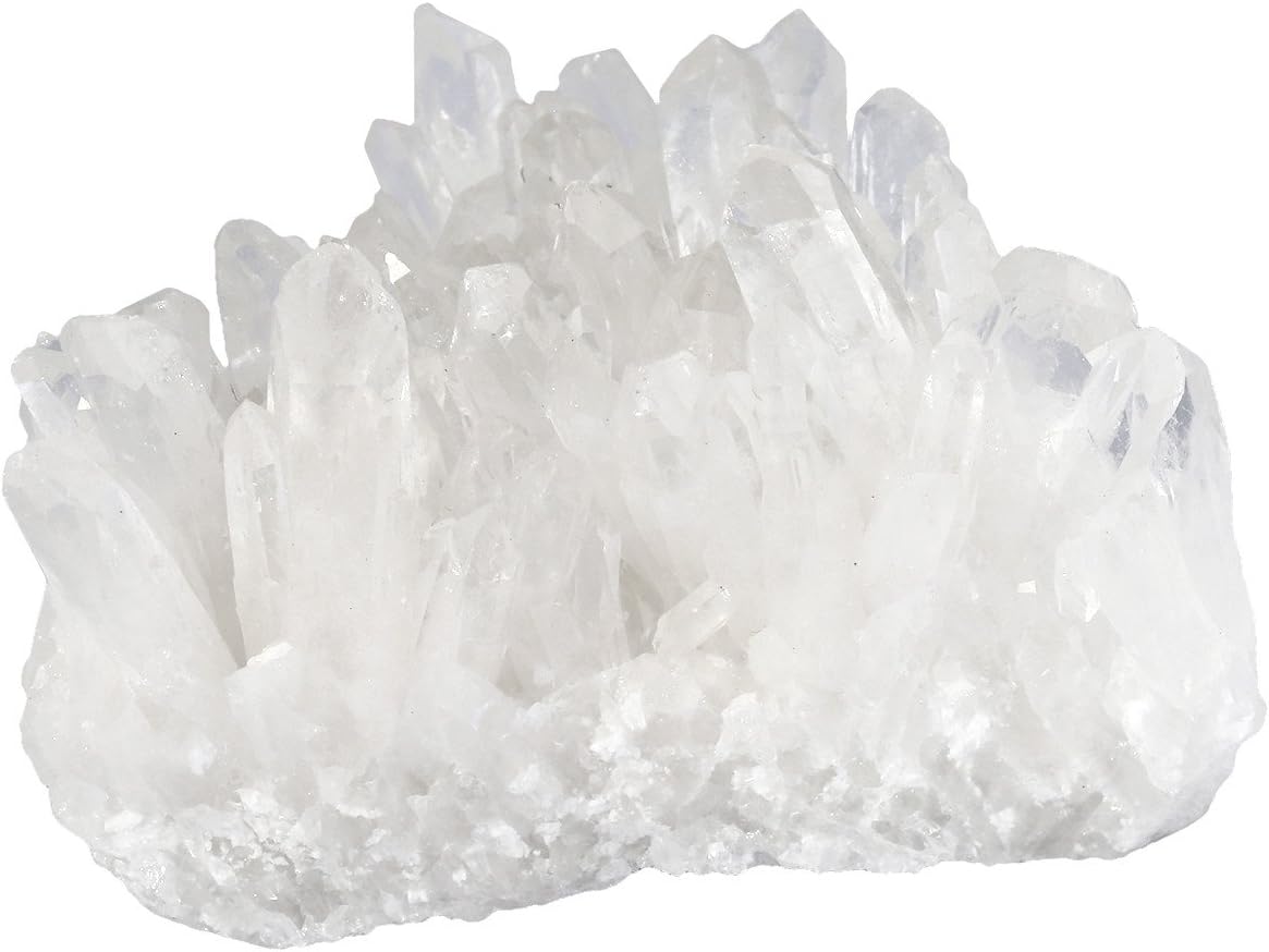 mookaitedecor Natural Clear Quartz Crystal Cluster Mineral Geode Druzy Specimen, 0.15lb-0.29lb