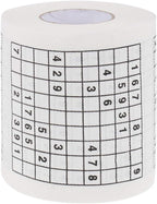 Cabilock Funny Sudoku Toilet Paper Rolls Double Rolls Creative Design Printed Paper Towels for Home Cafe Shop