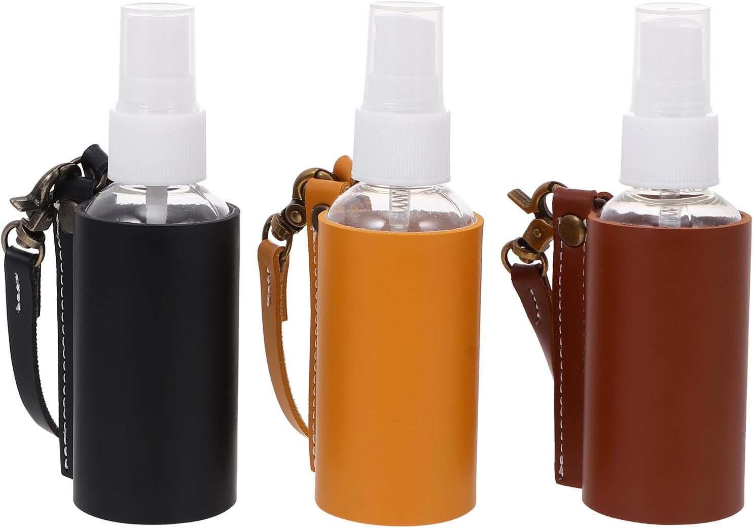 Lipstick Holder Keychain: 3pcs Spray Bottle with Keychain Empty Travel Bottle Keychain Plastic Bottle Holder Keychain with Holder