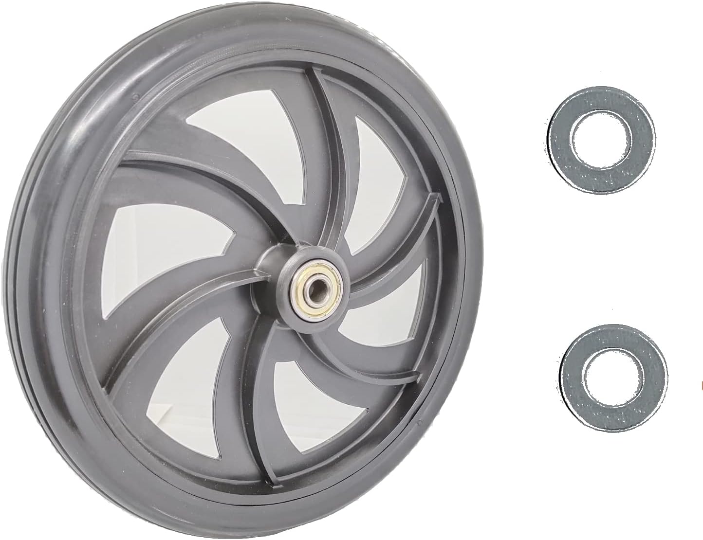 Replacement Wheel for Rollator Model 10257, Applicable Model:10257/86860/86850/425,Walker Rollator Replacement 7.5" Wheels (Available Before and After) Black-1Ea