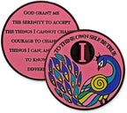 Peacock Recovery Medallion in 1 to 60 Years AA Coin with Gift Box Included (10 Years)