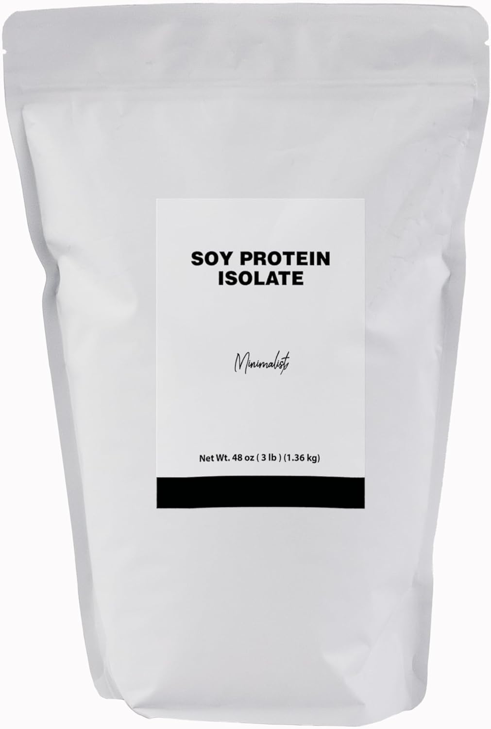 Minimalist Soy Protein Isolate, Ideal for Smoothies and Shakes, Packaged for Convenience in a Resealable Bag (3 Pound, Soy Protein Isolate)
