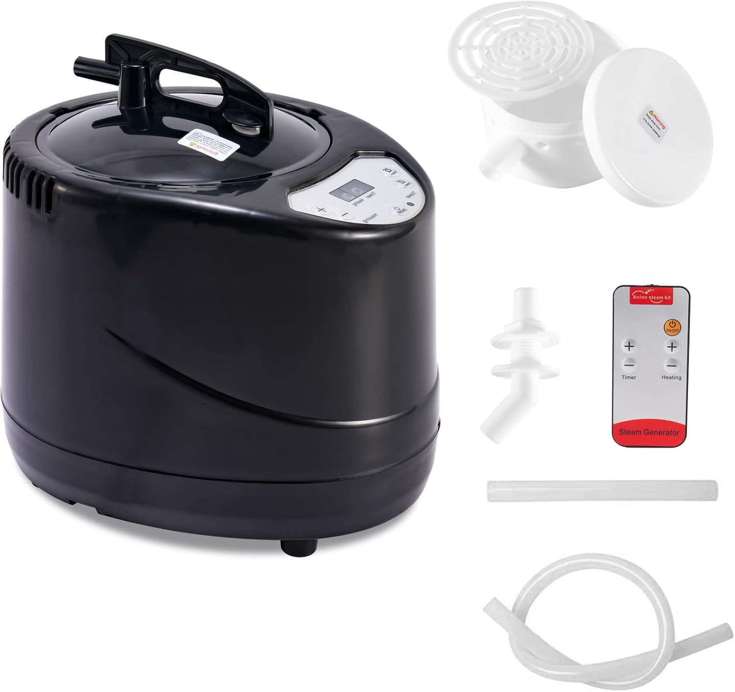 Portable Sauna Steamer Machine 3L for Home Sauna Tent, 1200W Fast Heating Steam Generator with Remote Control, Replacement Sauna Steamer Pot, 9 Steam Levels, Stainless Steel