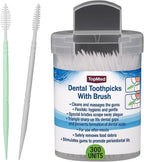 Oral Care Dental Brush Teeth Pick Plastic Teeth Floss Toothpick, Interdental Brush (300 Count 1 Box)