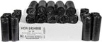 Aluf Plastics High Density Trash Bags, 10 Gallon, 1000 Count, 8 Micron (eq), 24" x 24", Black, for Bathroom, Office, Industrial, Commercial, Janitorial, Municipal, Recycling