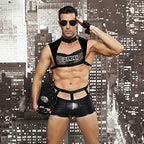 KAKU police Costume Men's cosplay Sexy Underwear Lingerie Pajamas Uniform bar Nightclub Stage Performance party Christmas
