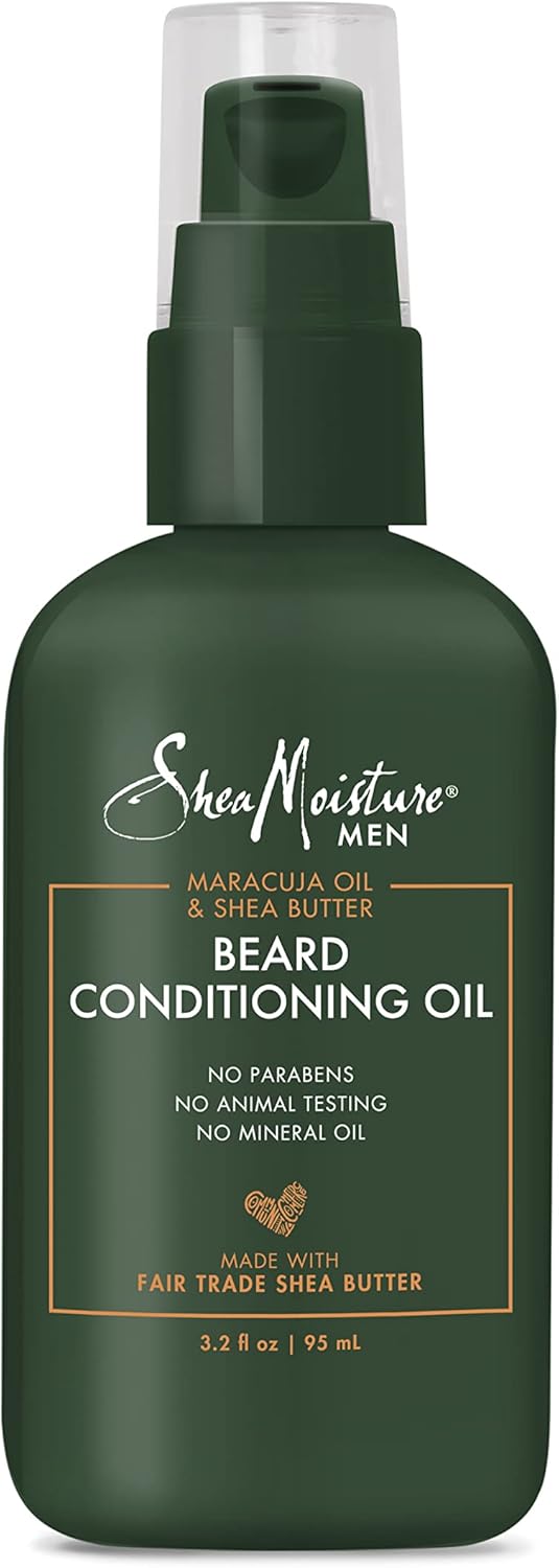 SheaMoisture Beard Conditioning Oil for a Full Beard Maracuja Oil and Shea Butter to Moisturize and Soften 3.2 oz
