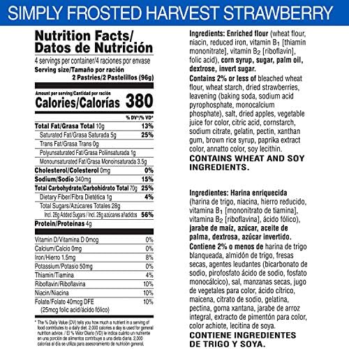 Simply Pop-Tarts, Toaster Pastries, Frosted Harvest Strawberry, Non-GMO Project Verified, 13.5oz Box (8 Count)