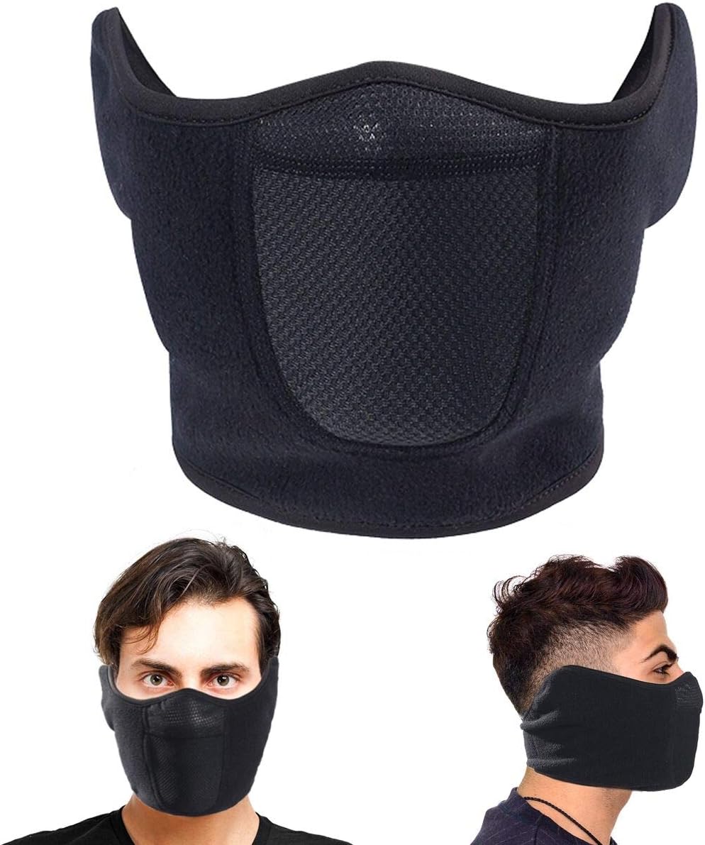 Balaclava Half Face Mask Adjustable Fastener Windproof Men Women for Skiing Snowboarding Motorcycling Winter Face Mask Outdoor Sports Highly Breathable (Half-face)