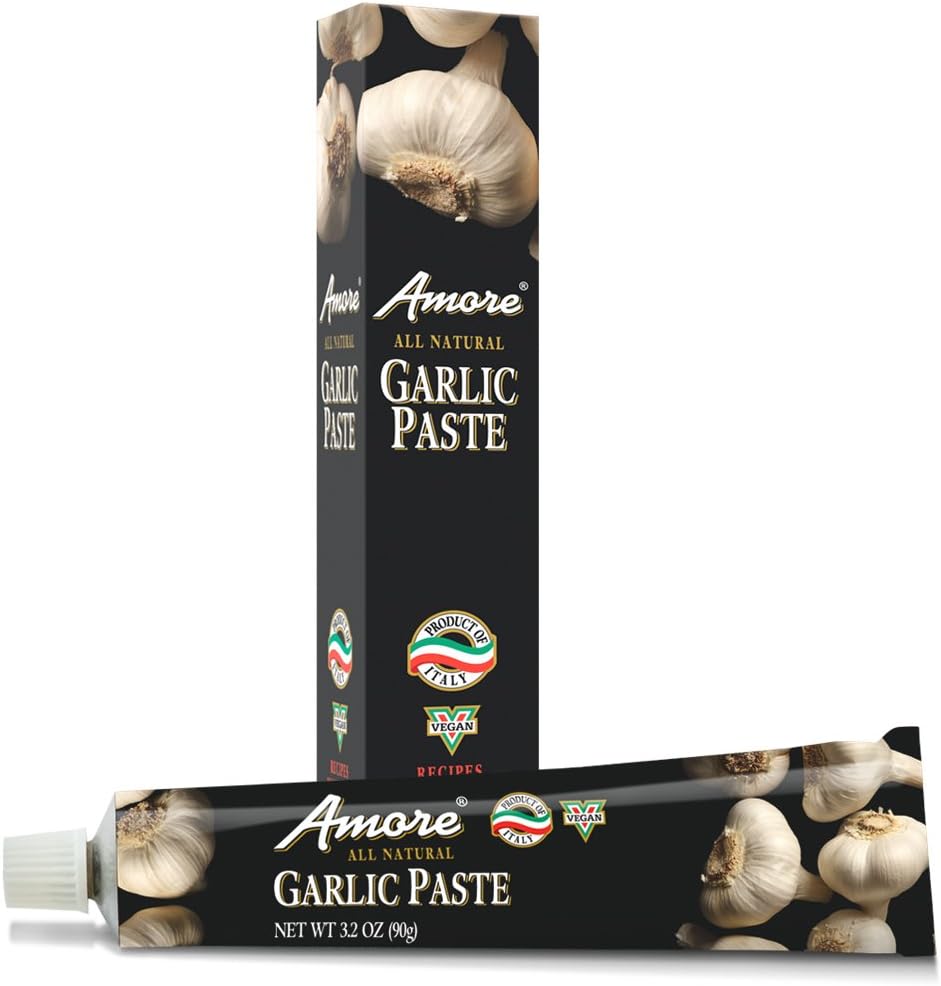 Amore Paste Garlic, 3.2-Ounce Tubes (Pack of 6)