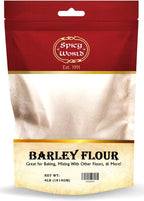 Spicy World Barley Flour - 4 lb (64oz) Bag | All-Natural, Raw, USA Grown | Versatile Barley Grain for Baking, Cooking, and More | Rich Source of Fiber