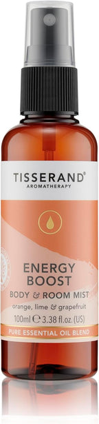 Tisserand Aromatherapy,Energy Boost Moodfix Mist,Essential Oil Spray with Orange Lime and Grapefruit,100% Natural Pure Essential Oils,100ml