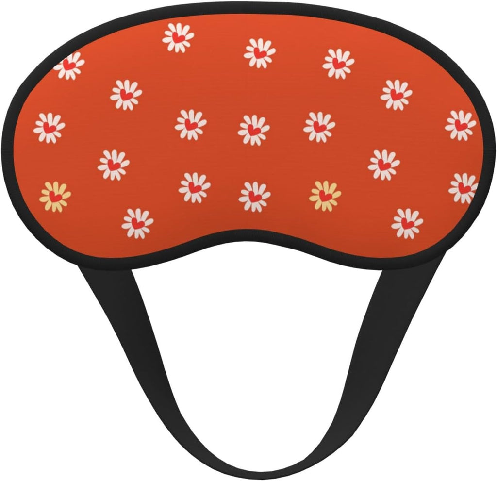 Sunflower Red Sleep Eye Mask for Women Men Soft Comfort Blackout Eye Cover with Elastic Strap Sleeping Eye Masks for Side Sleeper Night Sleeping Mask Cover for Travel Nap Meditation