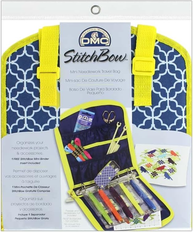 DMC StitchBow Mini Needlework Travel Bag-20.5"X9" Open