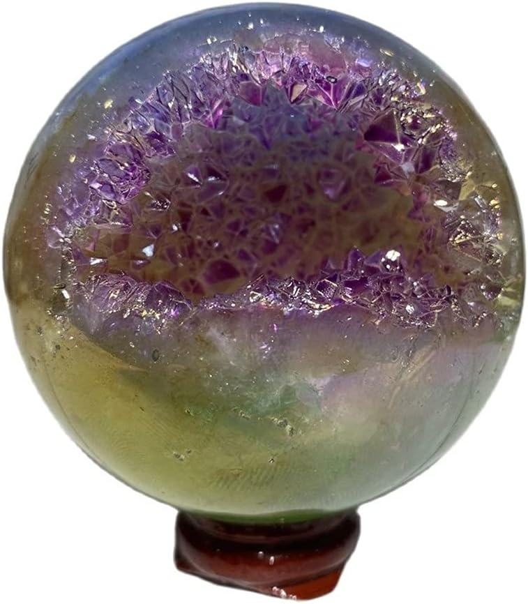 Health & Household Natural Sphere Aura Druzy Agate Quartz Crystal Collection Gift Home Furnishing Reiki Healing Mineral Samples Voog Geode Ball