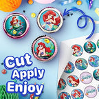 30 x Edible Cupcake Toppers Themed of Little Mermaid Collection of Edible Cake Decorations | Uncut Edible on Icing Sheet