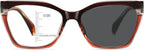 Photochromic Progressive Multifocus Reading Glasses Women,Progressive Readers No Line Quick-Transition Sunglasses