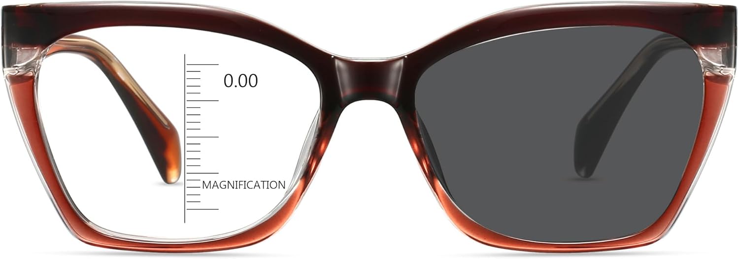 Photochromic Progressive Multifocus Reading Glasses Women,Progressive Readers No Line Quick-Transition Sunglasses