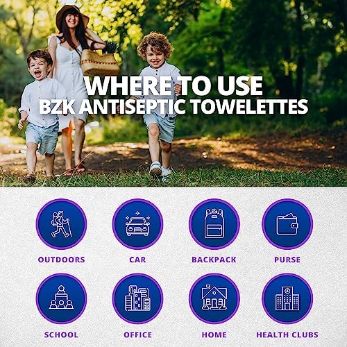 Hand Wipes – (Pack of 100) Benzalkonium Chloride Swabs Individual BZK Single-Use Packets by MEDca