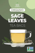 Healthy Healing Herbs Organic Sage Leaf Tea Bags – 100 Count | Pure Aromatic Herbal Tea | Naturally Caffeine-Free