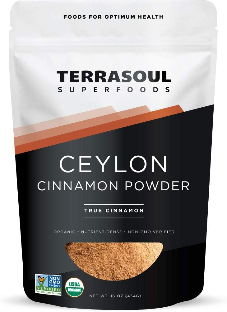 Terrasoul Superfoods Organic Ceylon Cinnamon Powder, 16 Oz - Lab-Tested for Authenticity | Premium Quality and Flavor…