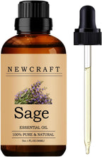Sage Essential Oils, 100% Pure and Natural Essential Oil for Aromatherapy Diffuser - Sage/1 Fl Oz