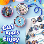 30 x Edible Cupcake Toppers – Winter Princess Party Collection of Edible Cake Decorations | Uncut Edible Prints on Wafer Sheet