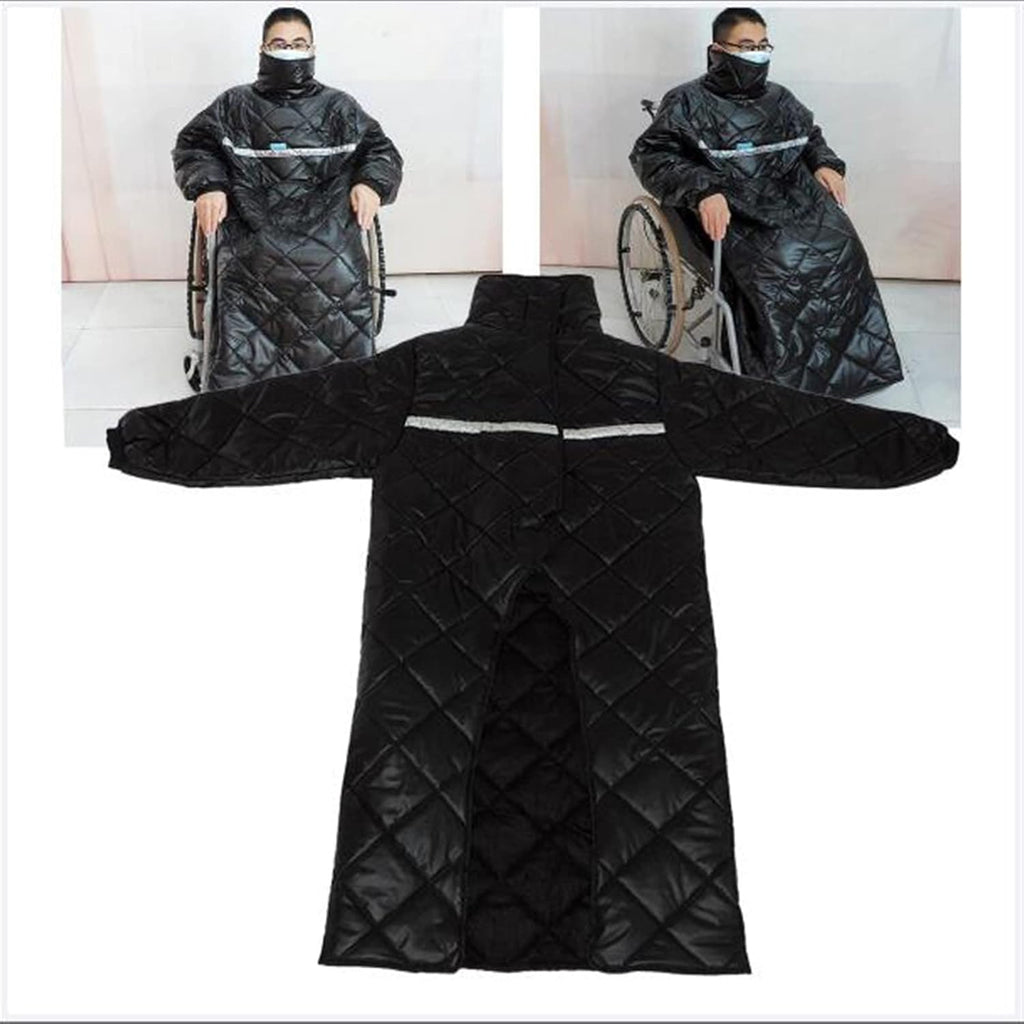 Wheelchair Warmer Cover Blanket Waterproof Fleece Lined Wheelchair Cosy Cover Winter Warm Wheelchair Windproof Blanket Universal Fit for Wheelchairs