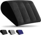 Prosixtoy Portable Wedge Pillow Inflatable Cushion - Body Positioners Lightweight Wedge Pillow for Sleeping, Leg Elevation, Use in Bed, Travel, Camping, Fast Inflating Deflation (Black)