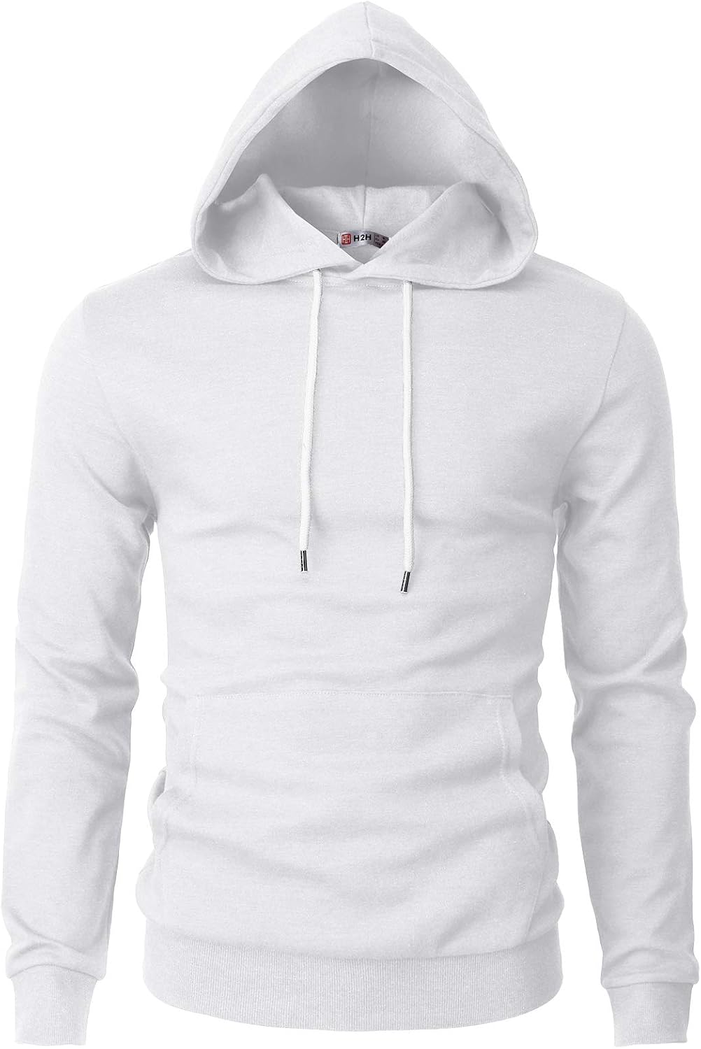 H2H Men's Pullover Hoodie Lightweight Long Sleeve with Kangaroo Pocket Slim Fit Basic Casual Sweatshirt