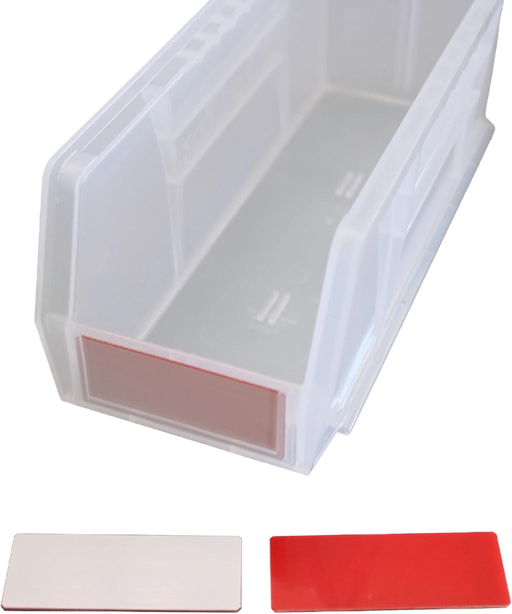 (28-Pack) Kanban Label Inserts compatible with Akro-Mils Akro Bins, Medium Size, Kanban Indication, Alternative to 29301 (1.18" Height) Clear Protective Plastic Label Holders for 30224