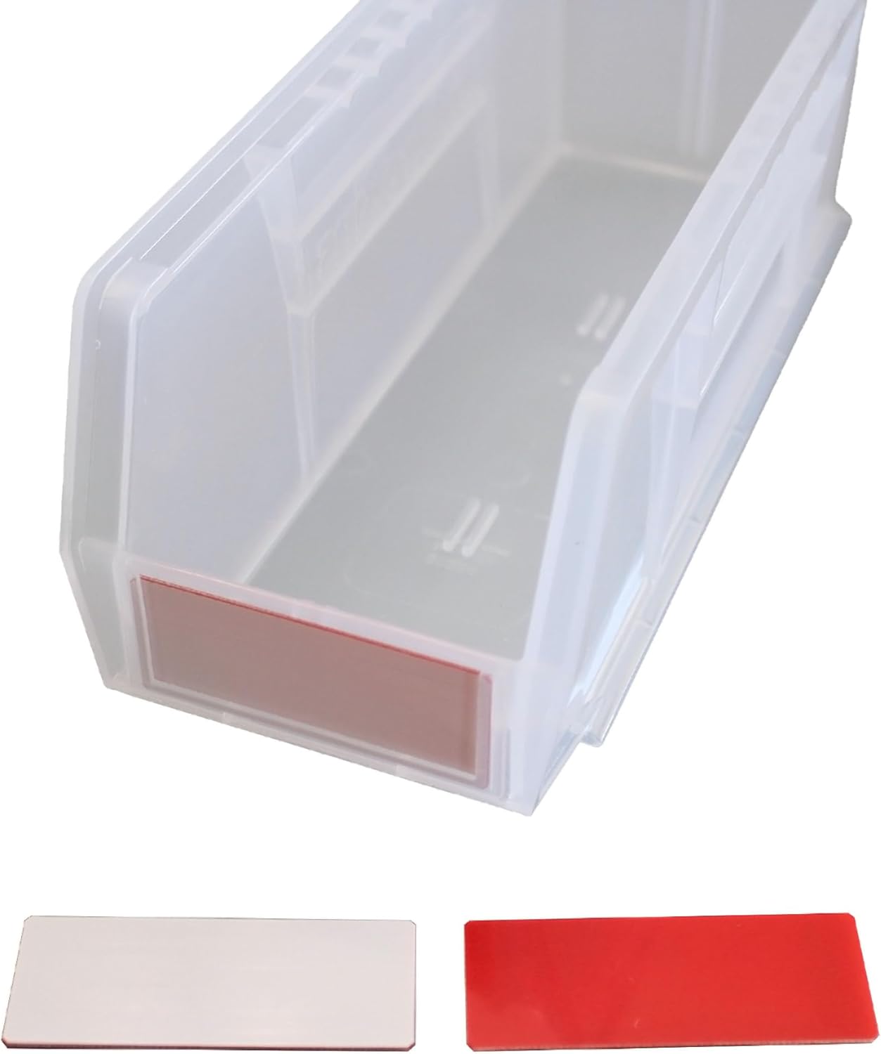 (28-Pack) Kanban Label Inserts compatible with Akro-Mils Akro Bins, Medium Size, Kanban Indication, Alternative to 29301 (1.18" Height) Clear Protective Plastic Label Holders for 30224