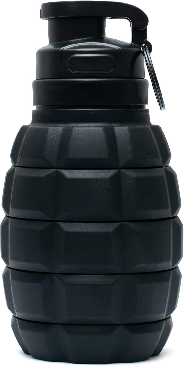 Spit Cup Spittoon for Chewing, Portable Reusable Spit Dipping Cup with Lid, Collapsible Spill Resistant Leak Proof Silicone Body Travel Spitter