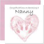 Stuff4 New Baby Girl Card for Nanny - Twins Congrats Becoming - Well Done Congratulations Card for New Nanny, 5.7 Inch Welcome To The World Greeting Cards