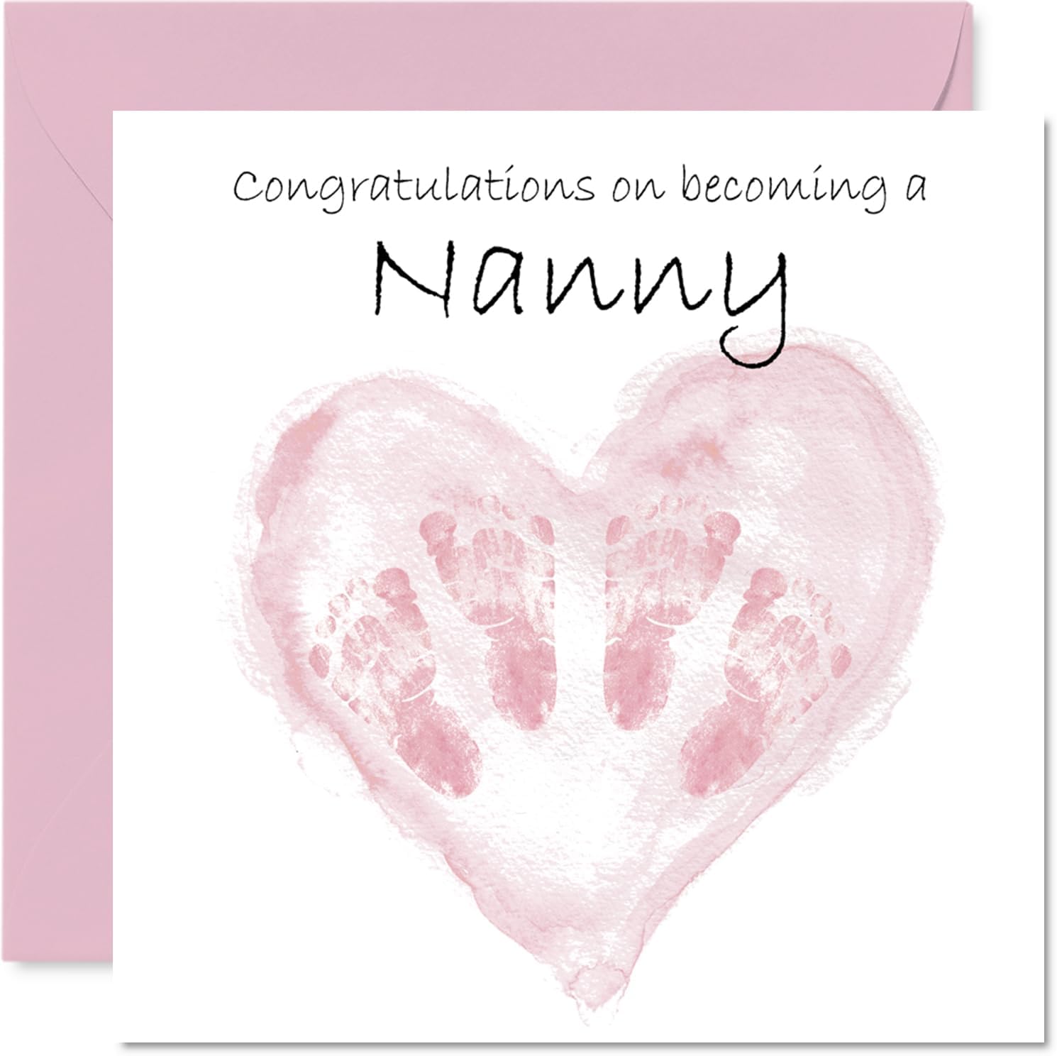 Stuff4 New Baby Girl Card for Nanny - Twins Congrats Becoming - Well Done Congratulations Card for New Nanny, 5.7 Inch Welcome To The World Greeting Cards