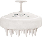 HEETA Scalp Massager Hair Growth, Soft Silicone Scalp Scrubber Shampoo Brush for Exfoliation, Dandruff Removal & Head Massage Stress Relax, Wet & Dry Use for Thick, Thin Hair Care, Wheat Straw Beige