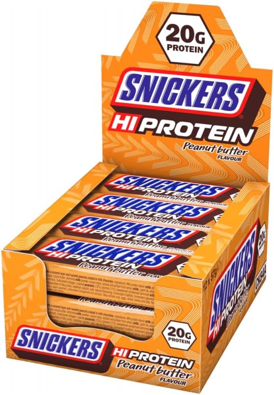 Snickers HI-Protein Bars - 12 X 55g - Peanut Butter Flavour