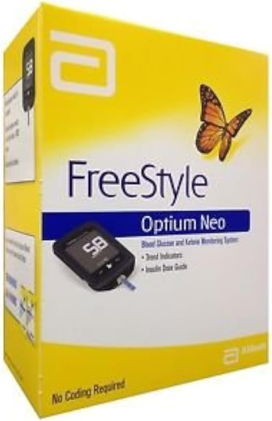 optium glucometer with 100 strips by freestyle