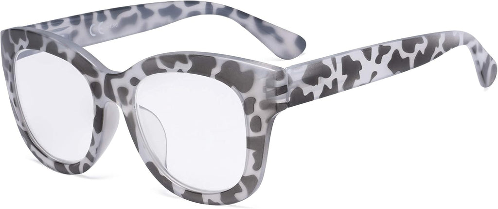 Eyekepper Oversized Reading Glasses - Retro Readers for Women Reading - Grey/Tortoise Frame +1.25