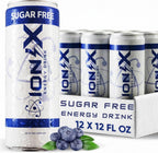Zero Sugar Energy Drink - ionix Nootropic Drink to Boost Focus and Mood with L-Theanine, Natural Green Tea Caffeine, Vitamins & Prebiotic for Gut Health - 12 fl oz Cans (Pack of 12)
